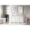 James Martin Vanities Bristol 60in Double Vanity, Bright White w/ 3 CM Carrara Marble Top 157-V60D-BW-3CAR - alternate 2